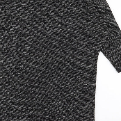 Mizumi Womens Black V-Neck  Acrylic Pullover Jumper Size S