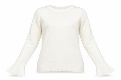Dorothy Perkins  Womens White Round Neck  Acrylic Pullover Jumper Size 12