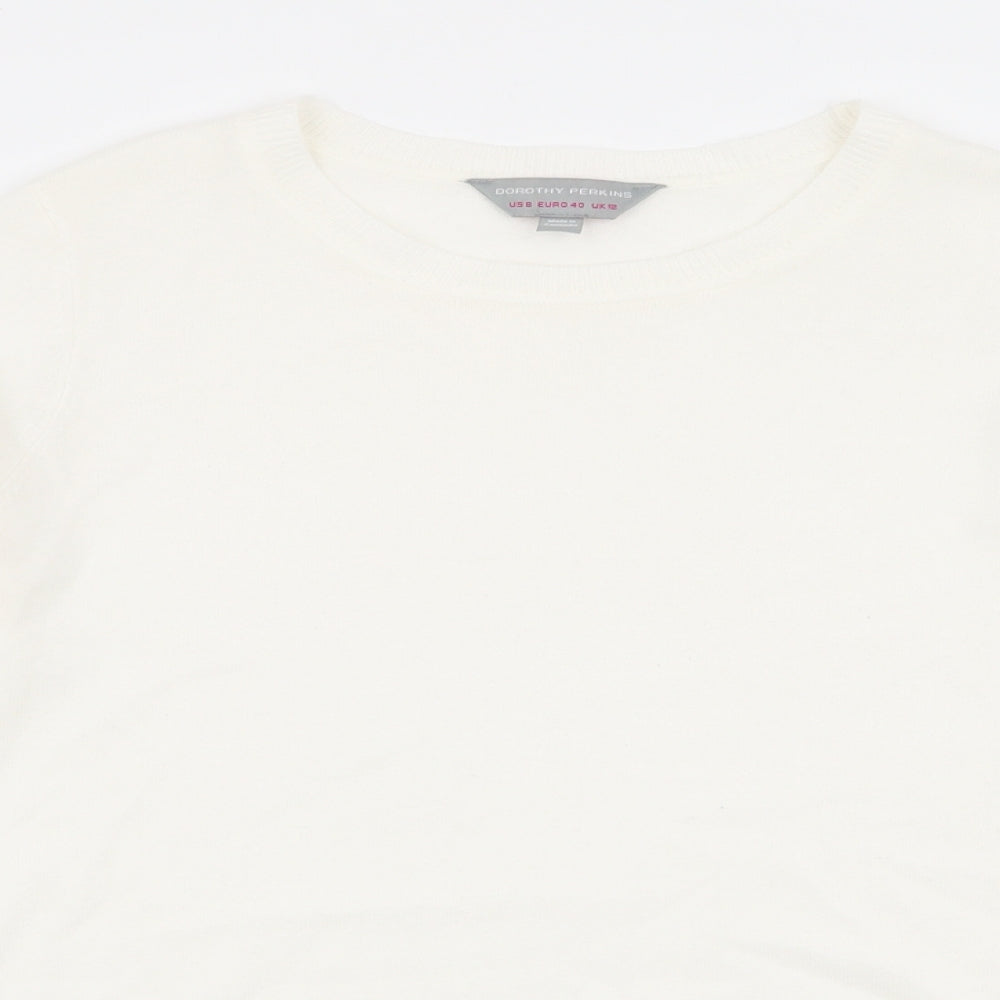 Womens UK Size 12 dorothy perkins White Pullover Jumper
