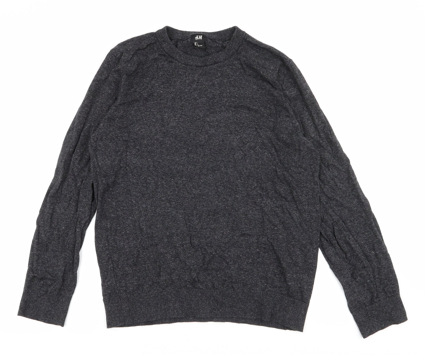 Mens UK Size L H&M Grey Pullover Sweatshirt