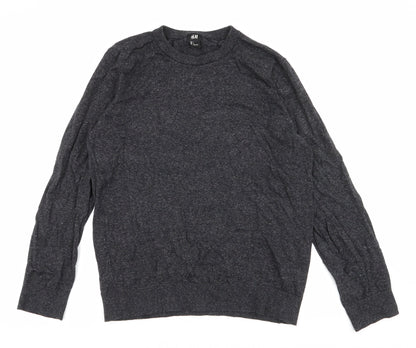 Mens UK Size L H&M Grey Pullover Sweatshirt