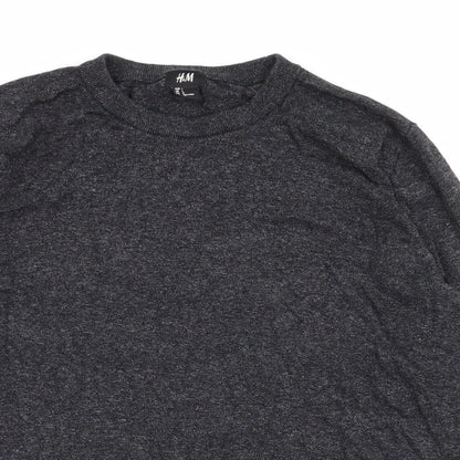 Mens UK Size L H&M Grey Pullover Sweatshirt
