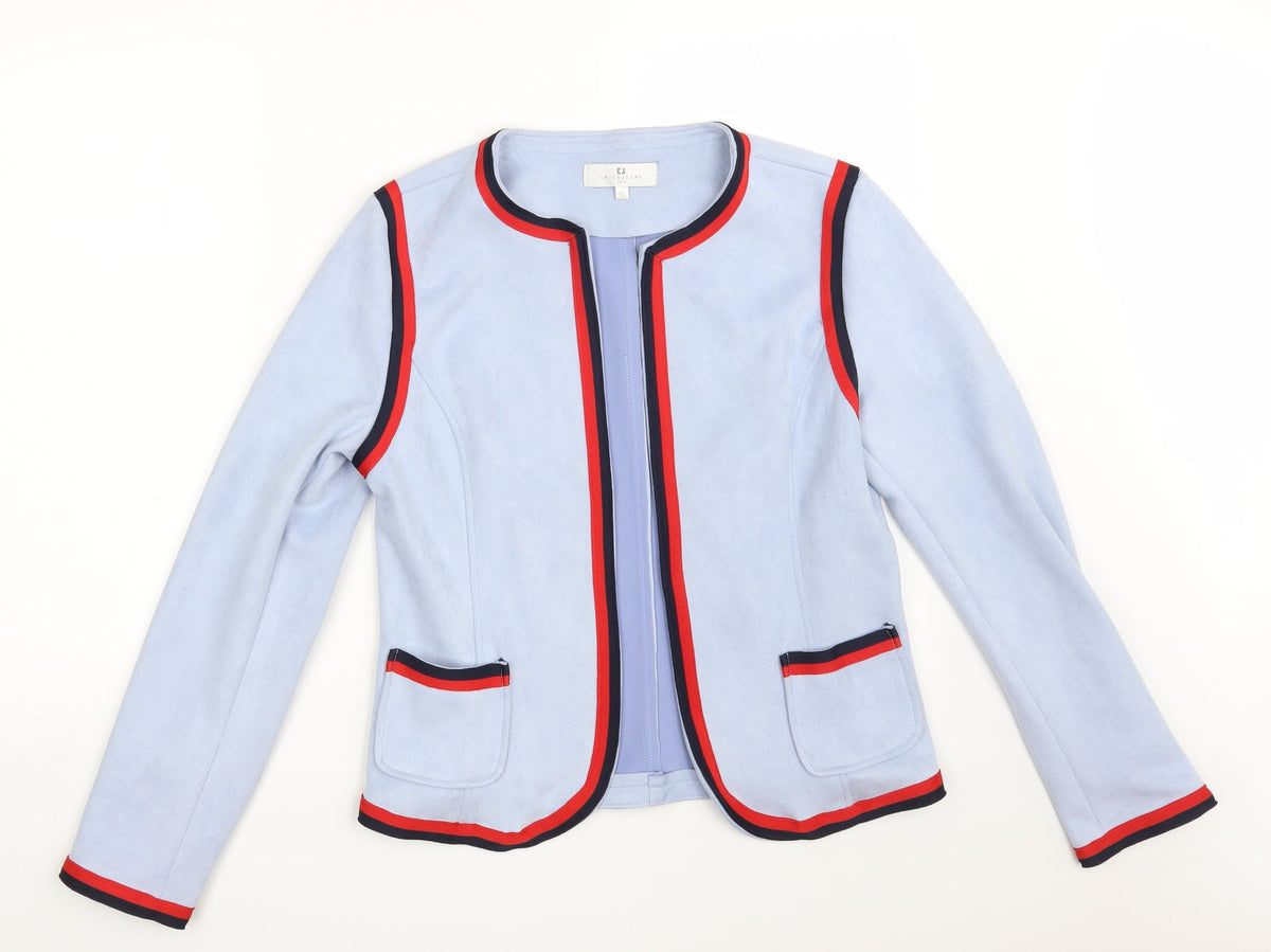 Additional front view of Chic & Jeune women’s blue jacket, size XL