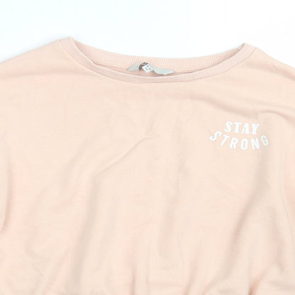E-vie Girls Pink  Polyester Pullover Sweatshirt Size 11-12 Years   - Stay Strong