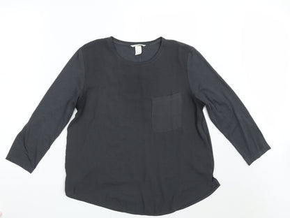 Womens UK Size M H&M Grey Basic T-Shirt