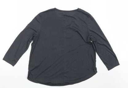 Womens UK Size M H&M Grey Basic T-Shirt