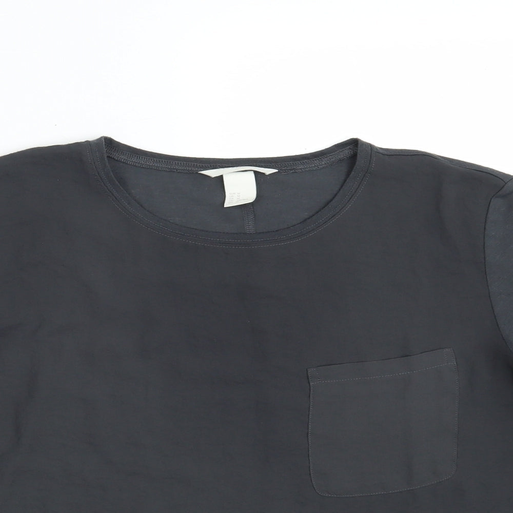 Womens UK Size M H&M Grey Basic T-Shirt