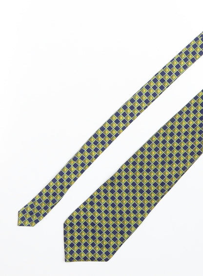 Principles Mens Blue Geometric 100% Silk Pointed Tie One Size