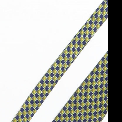 Principles Mens Blue Geometric 100% Silk Pointed Tie One Size