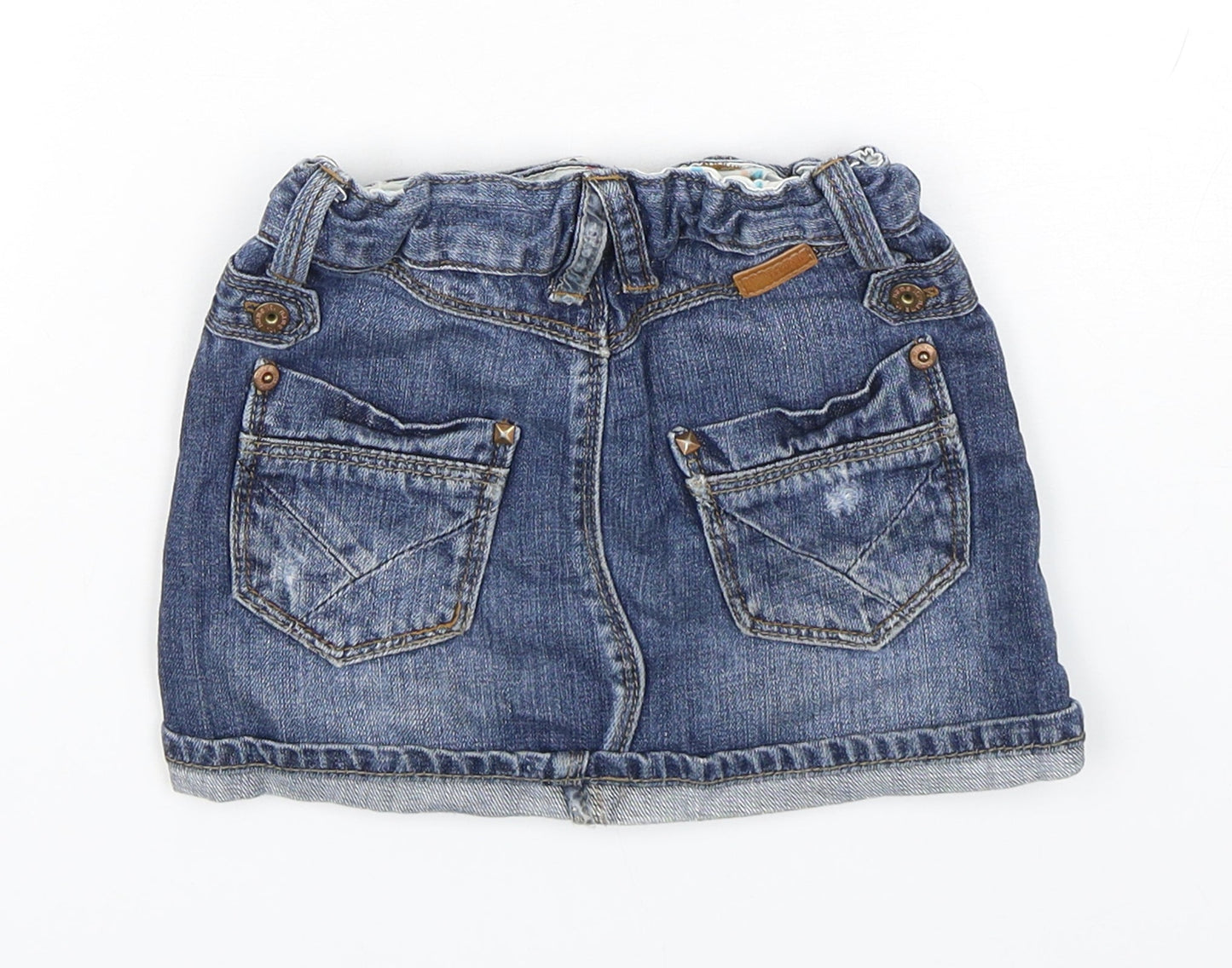 Name It  Girls Blue  Cotton Mini Skirt Size 3-4 Years  Regular