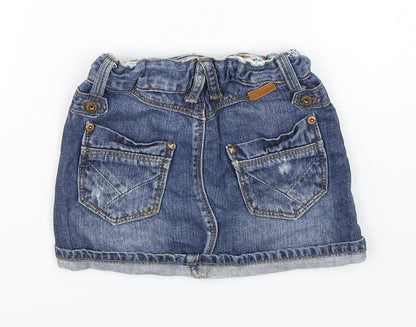 Name It  Girls Blue  Cotton Mini Skirt Size 3-4 Years  Regular