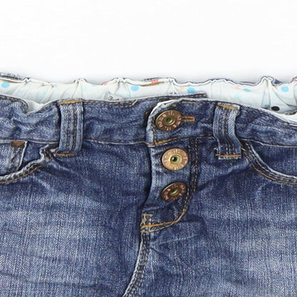 Name It  Girls Blue  Cotton Mini Skirt Size 3-4 Years  Regular