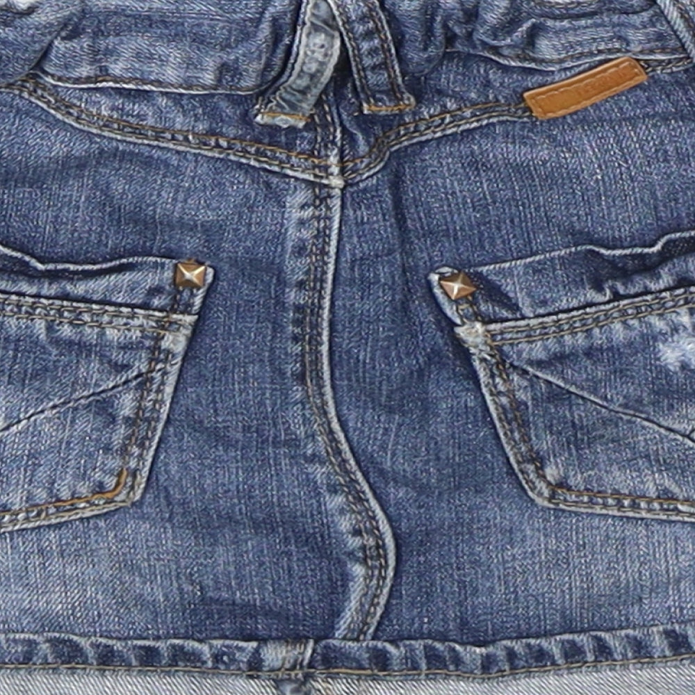 Name It  Girls Blue  Cotton Mini Skirt Size 3-4 Years  Regular