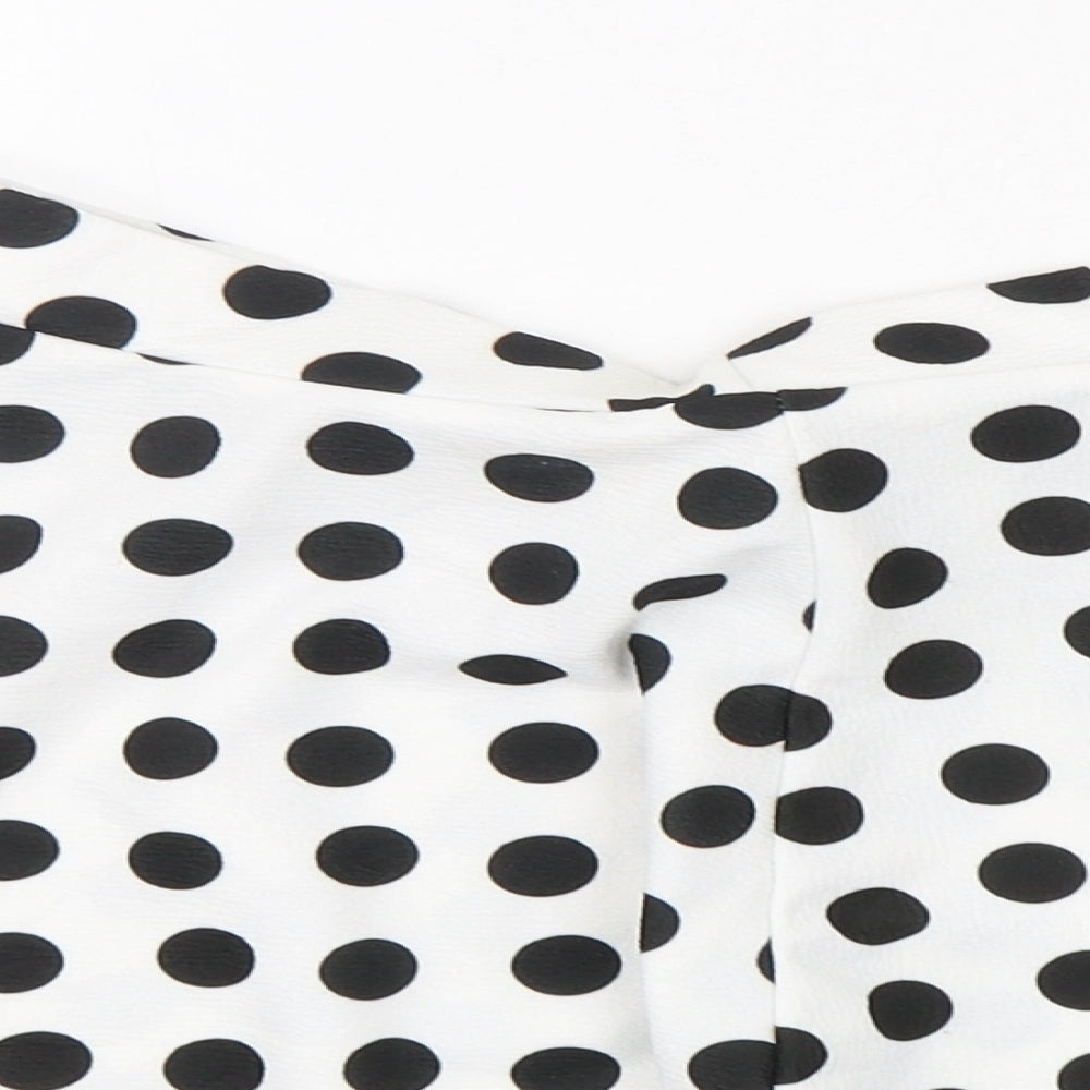 Boohoo Womens Multicoloured Polka Dot Polyester Skater Skirt Size 12