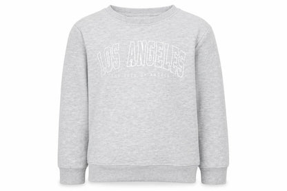Front view of Primark boys’ grey cotton pullover sweatshirt, size 9-10, years pullover - los angeles