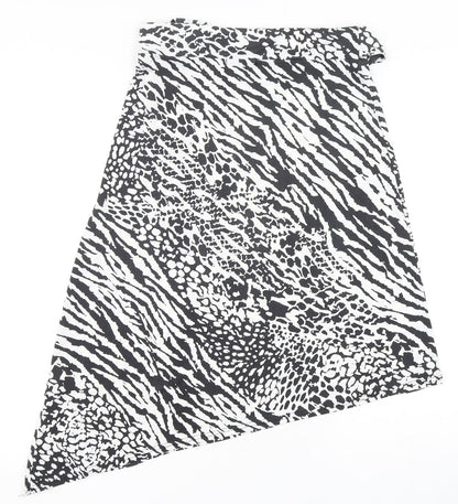 Boohoo Womens Multicoloured Animal Print Polyester A-Line Skirt Size 12