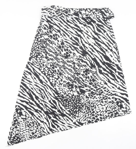 Boohoo Womens Multicoloured Animal Print Polyester A-Line Skirt Size 12