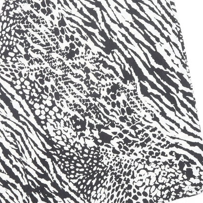 Boohoo Womens Multicoloured Animal Print Polyester A-Line Skirt Size 12