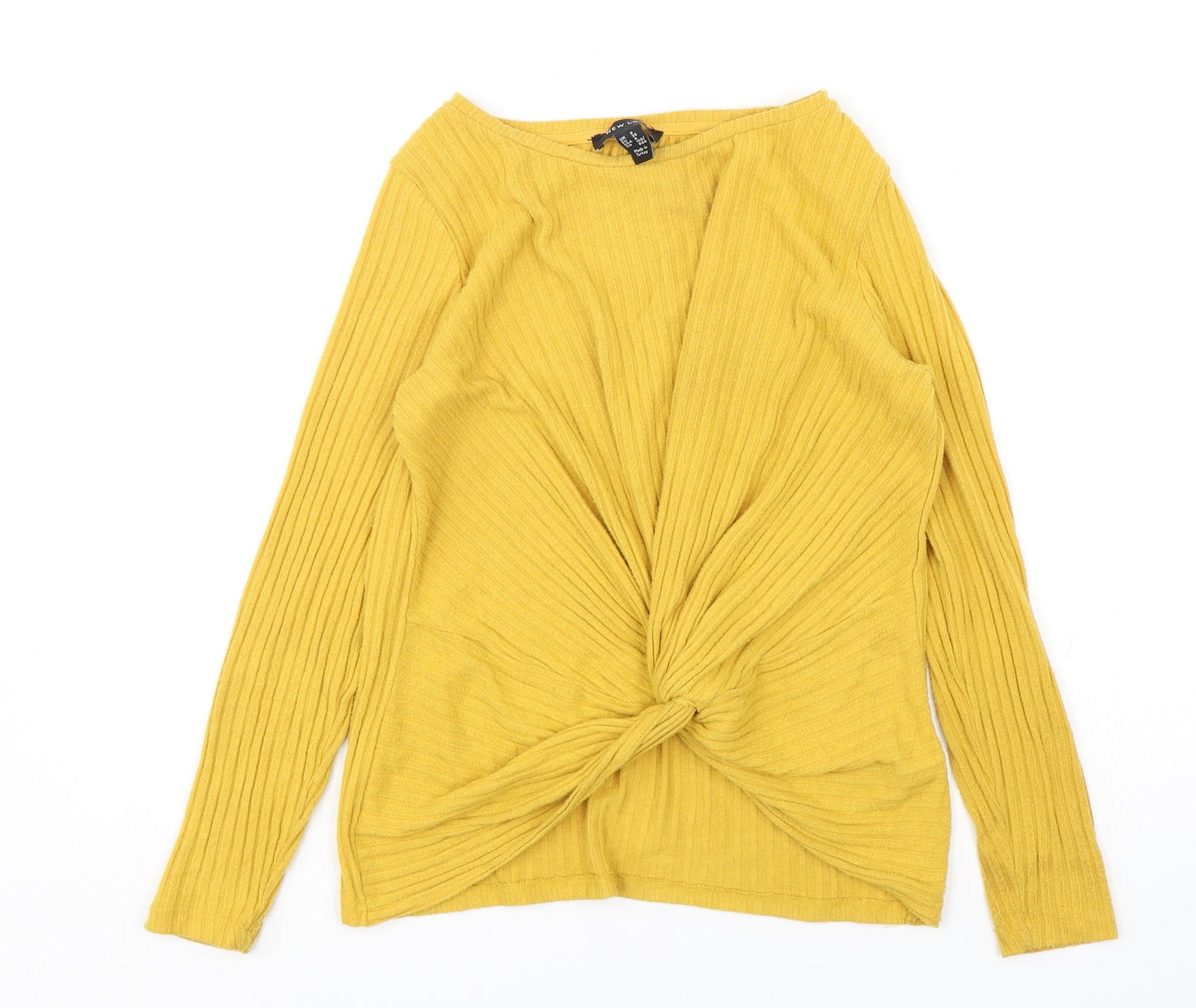 Womens UK Size 8 New Look Yellow Pullover Jumper