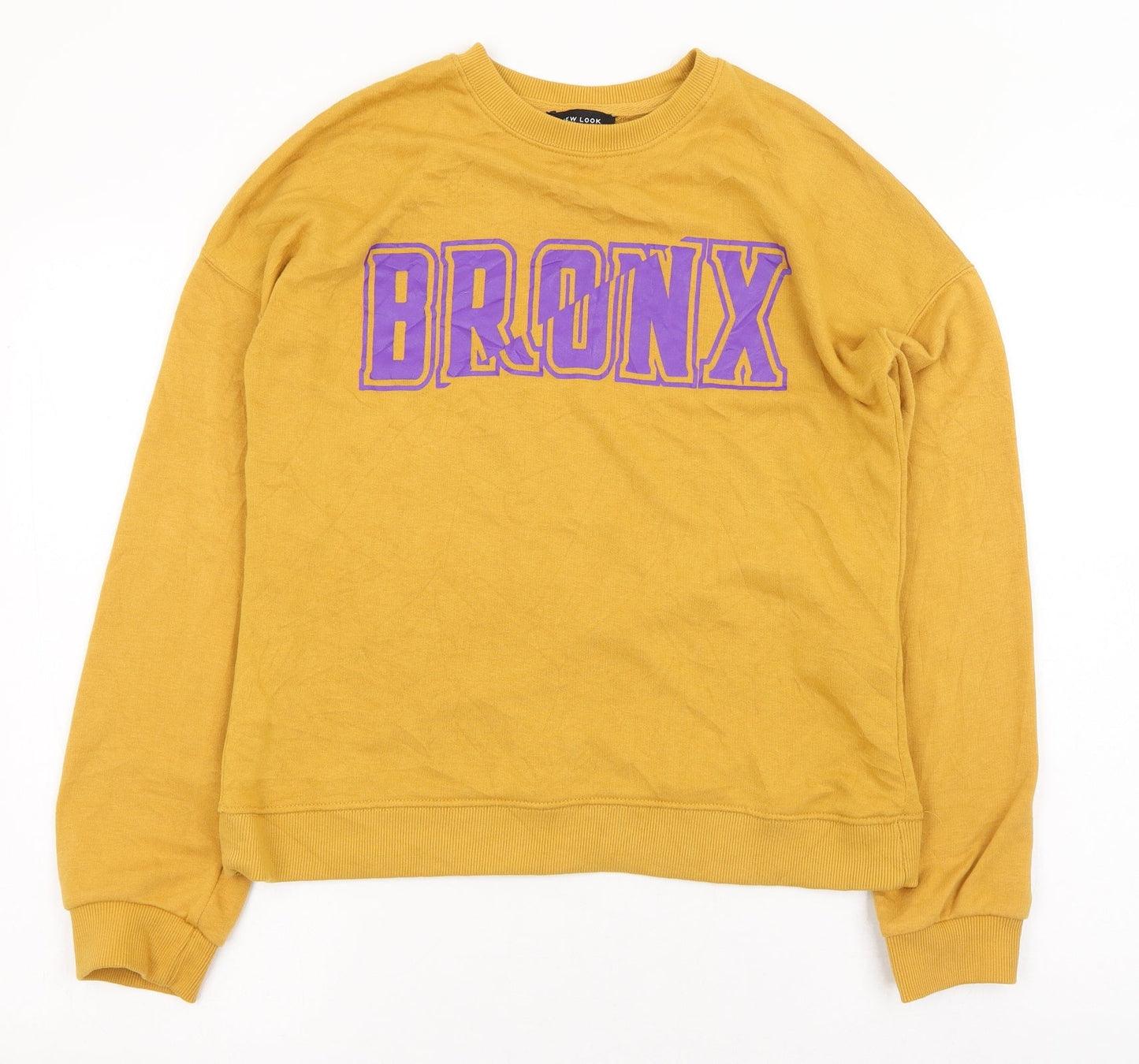Womens UK Size 8 New Look Yellow Pullover Jumper