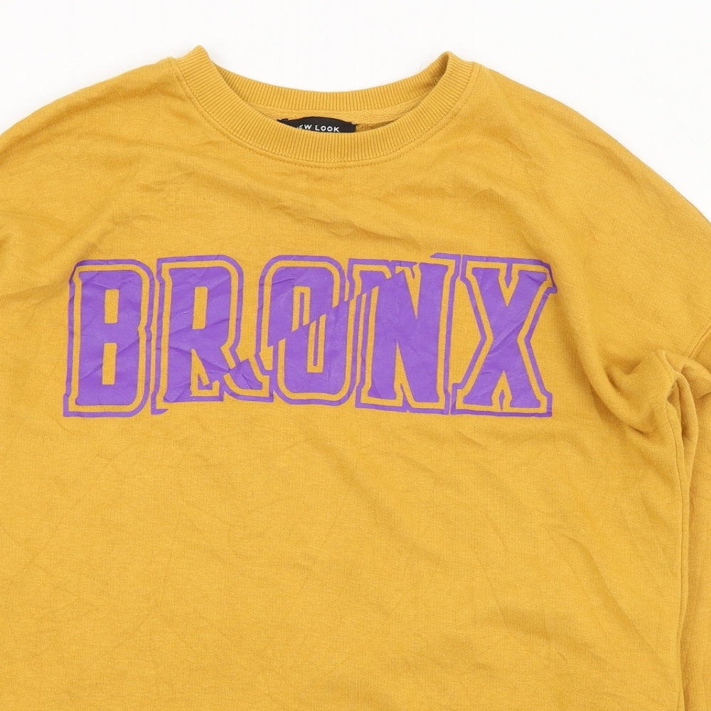 Womens UK Size 8 New Look Yellow Pullover Jumper