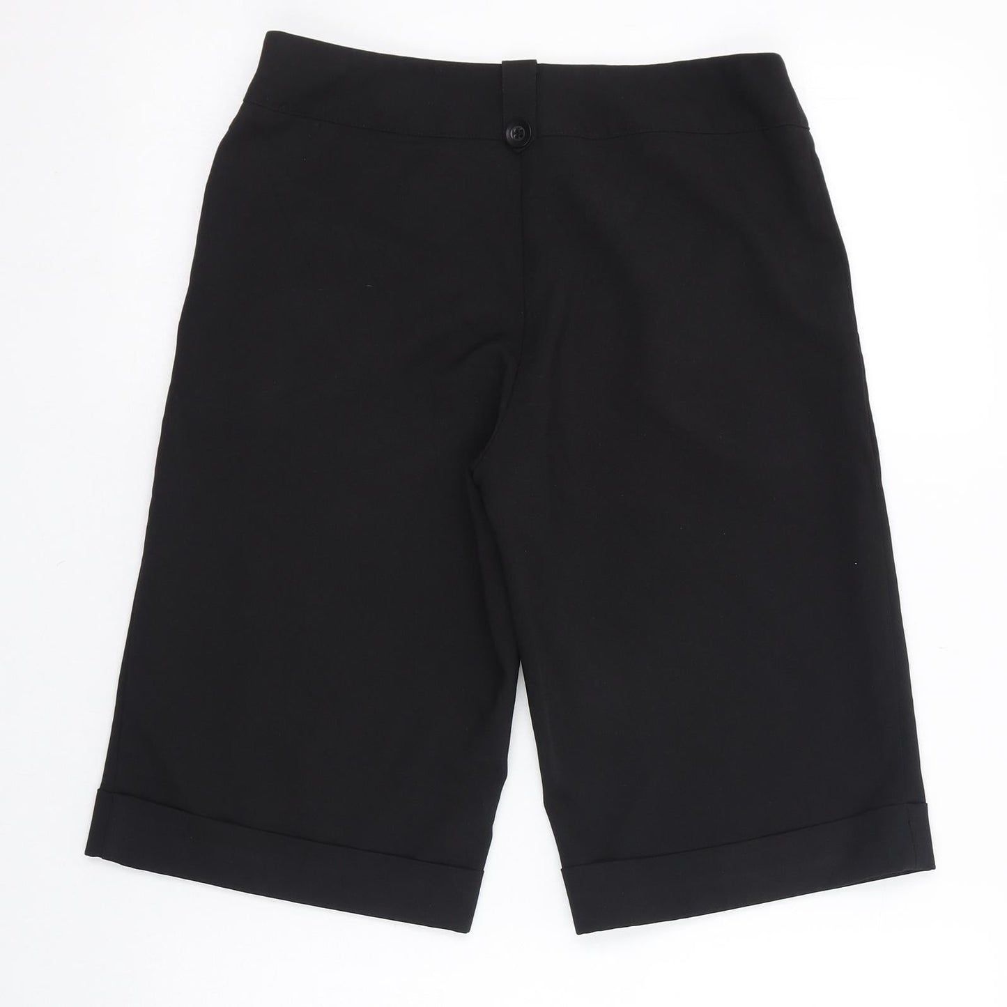 Dorothy Perkins Womens Black  Polyester Bermuda Shorts Size 8 L12 in Regular Zip