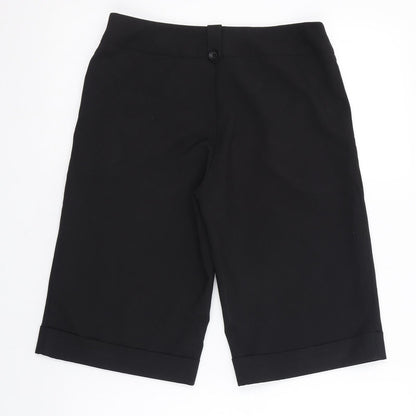 Dorothy Perkins Womens Black  Polyester Bermuda Shorts Size 8 L12 in Regular Zip