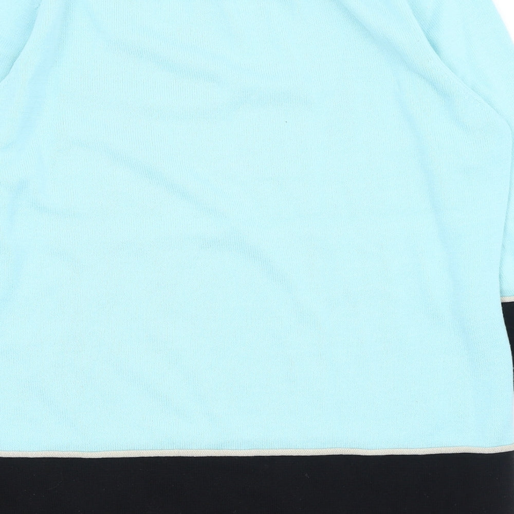 Christa Probst Womens Blue Round Neck  Acrylic Pullover Jumper Size 14
