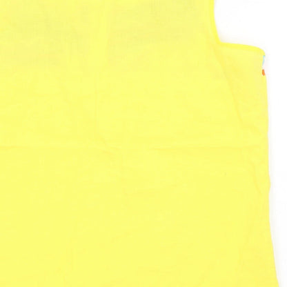 Womens UK Size 10 Slimma Yellow Basic Tank