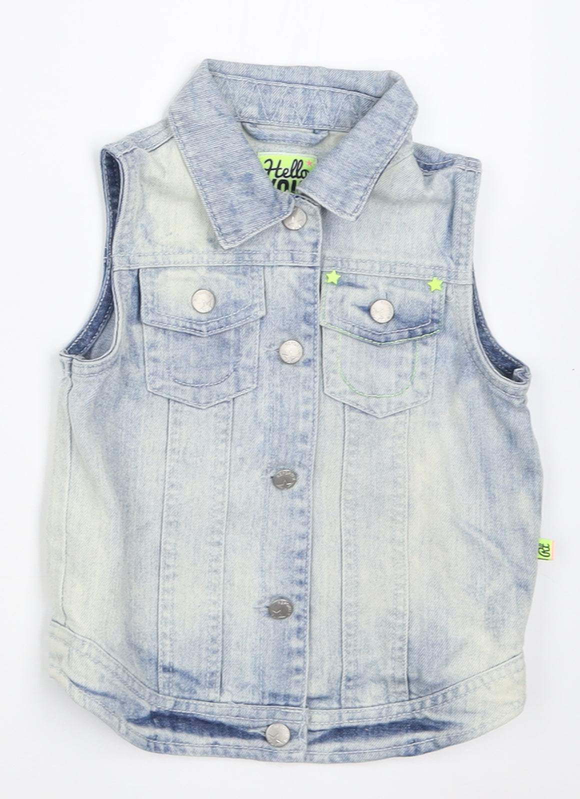 Reporter Girls Blue   Gilet Jacket Size 7 Years  Button