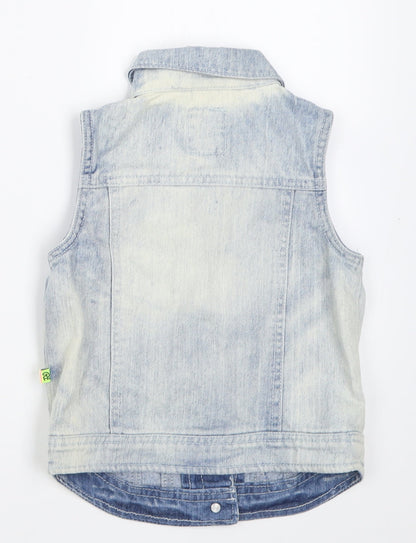 Reporter Girls Blue   Gilet Jacket Size 7 Years  Button