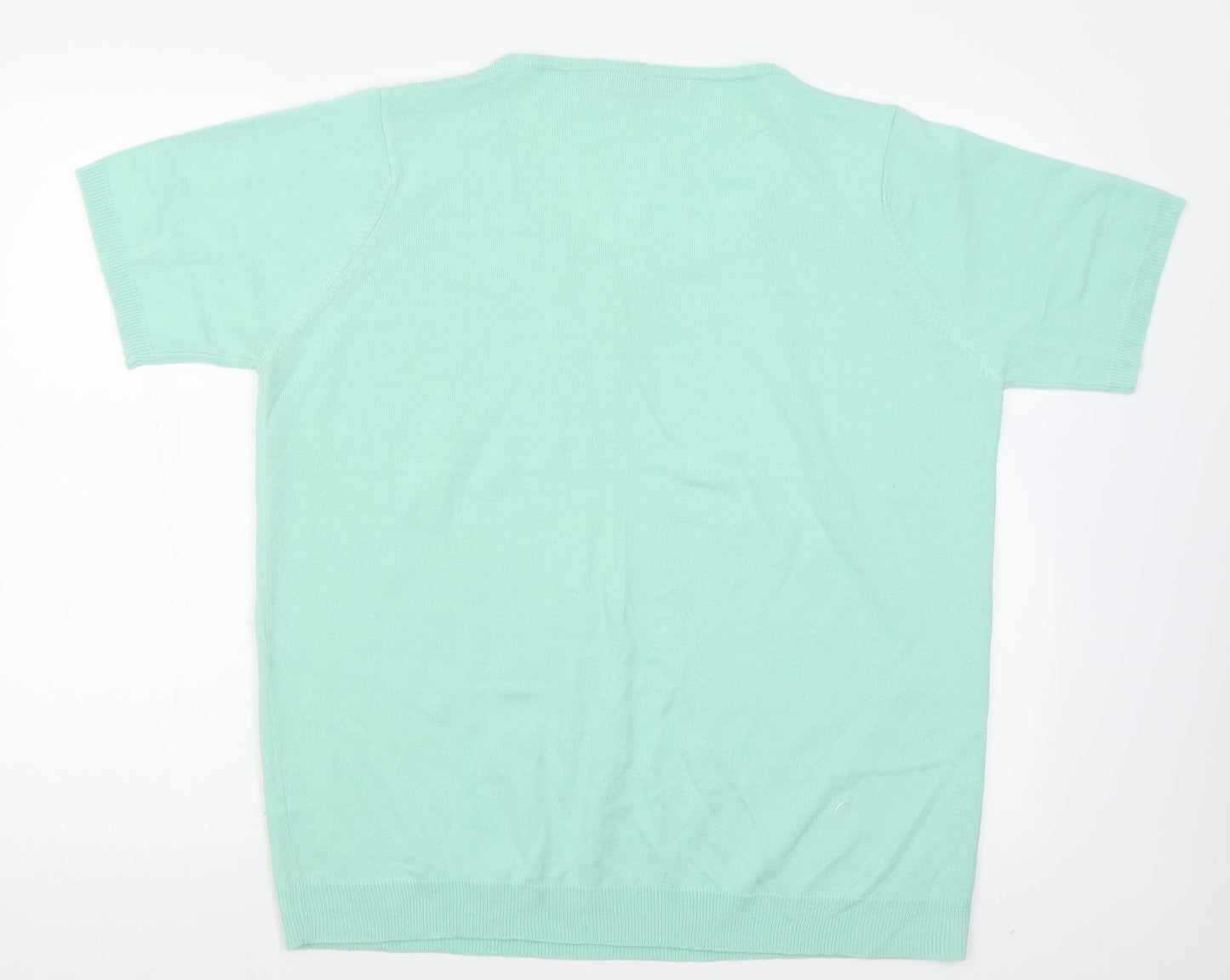 EWM Womens Green  Acrylic Basic T-Shirt Size 18 Crew Neck - 18-20 size