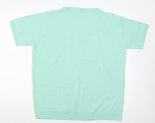 EWM Womens Green  Acrylic Basic T-Shirt Size 18 Crew Neck - 18-20 size