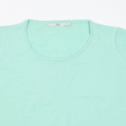 EWM Womens Green  Acrylic Basic T-Shirt Size 18 Crew Neck - 18-20 size