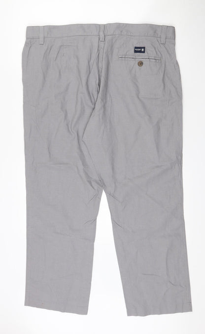 Maine New England Mens Grey  Linen Dress Pants Trousers  L27 in Regular Zip