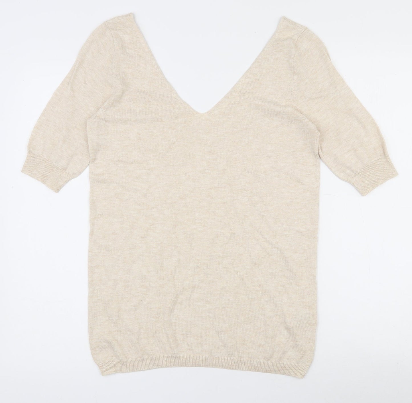 Womens UK Size 8 NEXT Beige Pullover Jumper