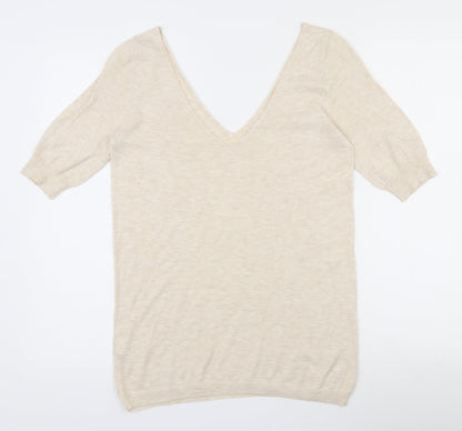 Womens UK Size 8 NEXT Beige Pullover Jumper