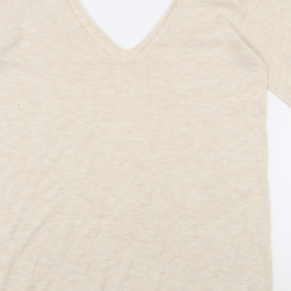 Womens UK Size 8 NEXT Beige Pullover Jumper