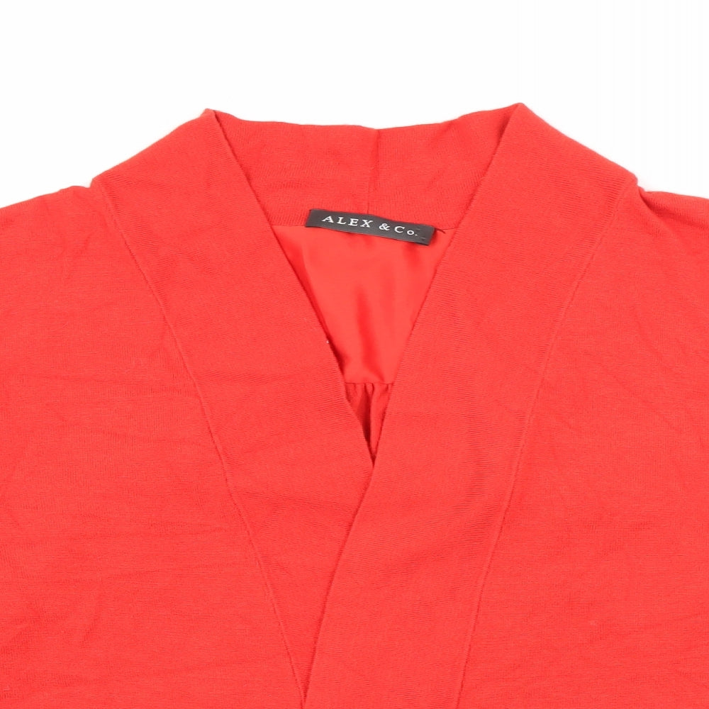 Womens UK Size 12 Alex & Co Red Cardigan Jumper