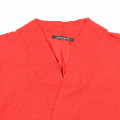 Womens UK Size 12 Alex & Co Red Cardigan Jumper
