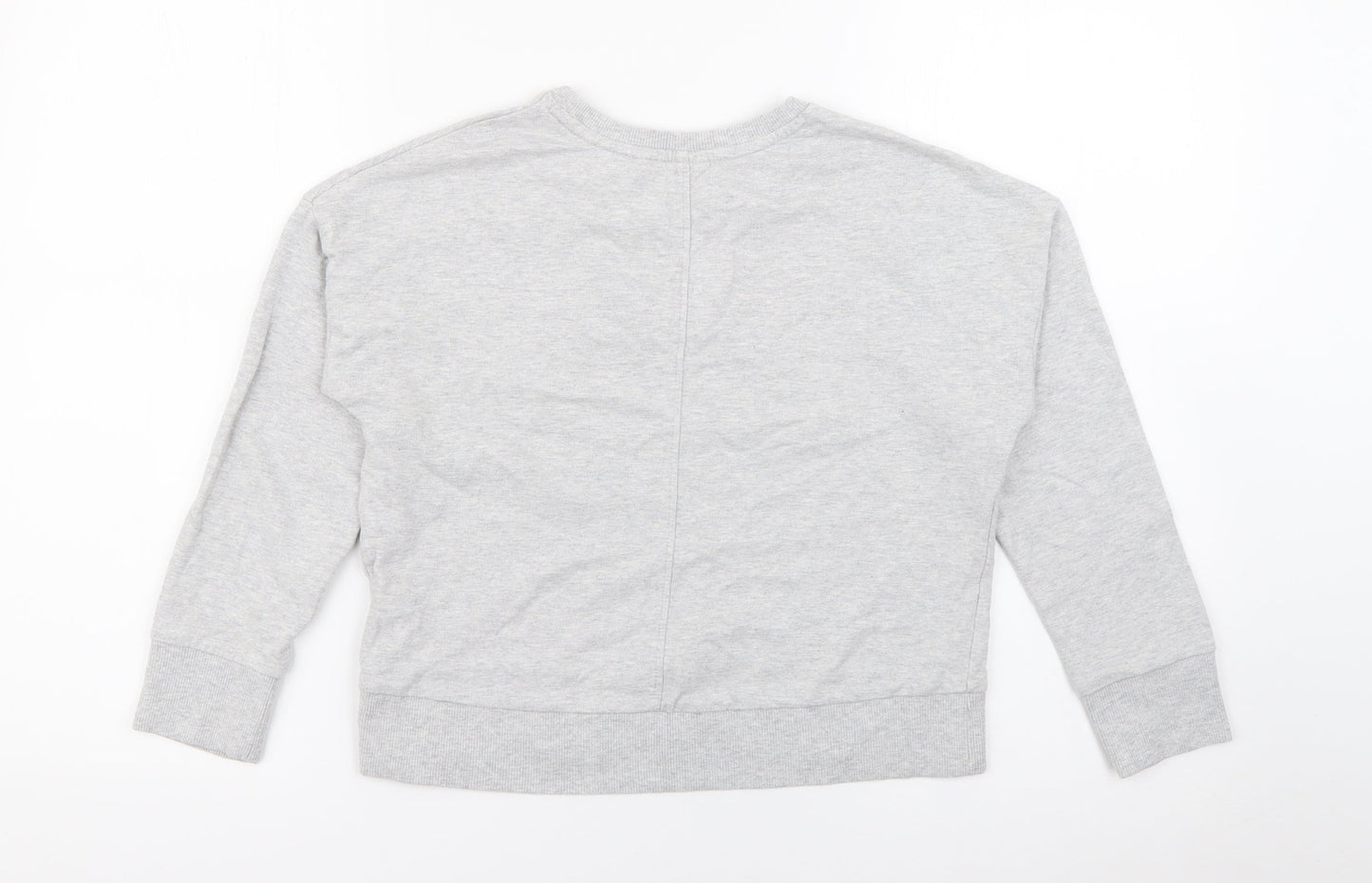 NEXT Girls Grey  Cotton Pullover Sweatshirt Size 9 Years   - Trending
