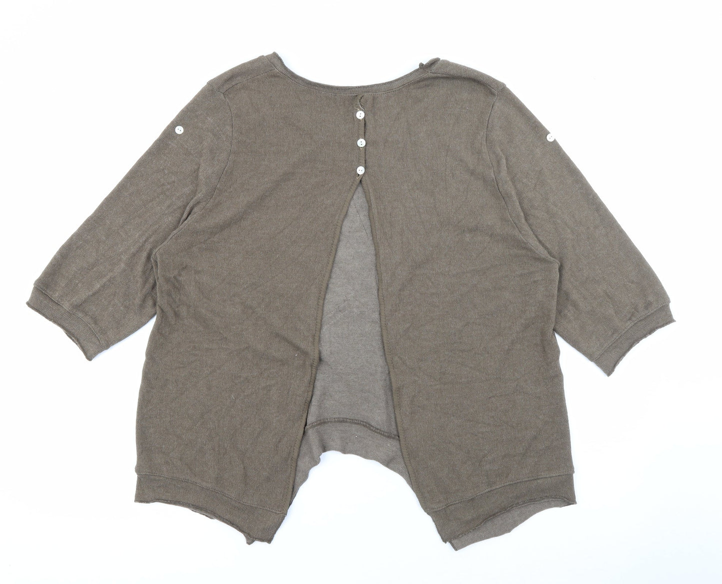 Womens UK Size 6 Preworn Brown Pullover Jumper