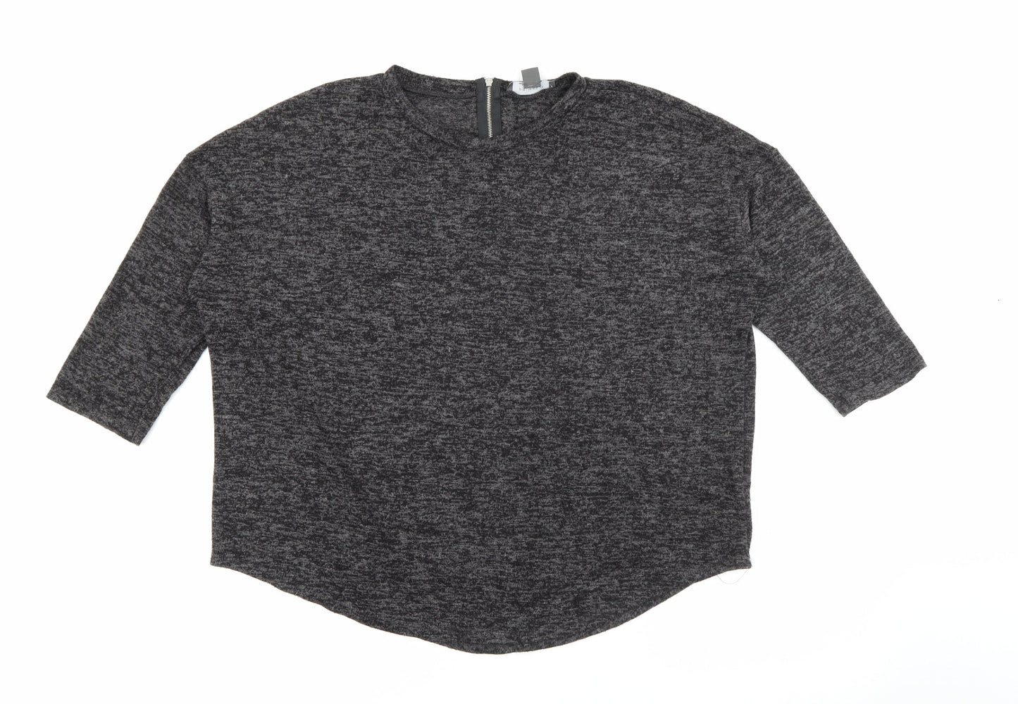 Primark Womens Grey Round Neck  Polyester Pullover Jumper Size M