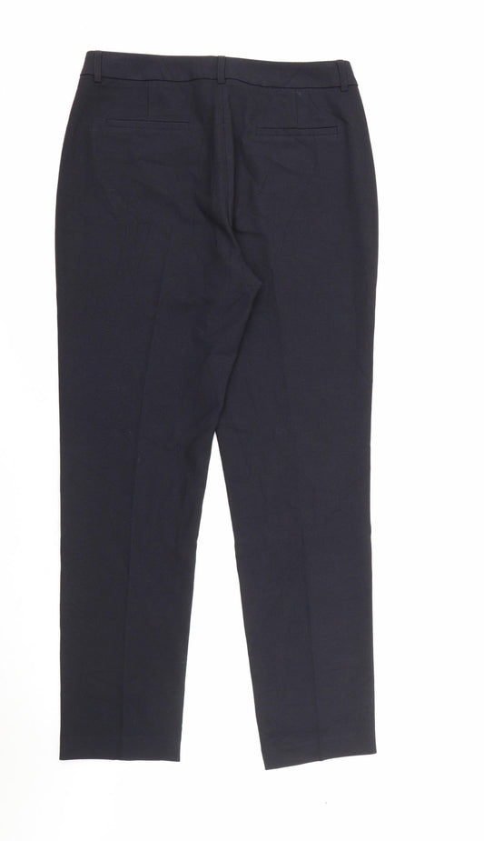 CC Womens Blue  Polyester Carrot Trousers Size 12 L29 in Regular Zip