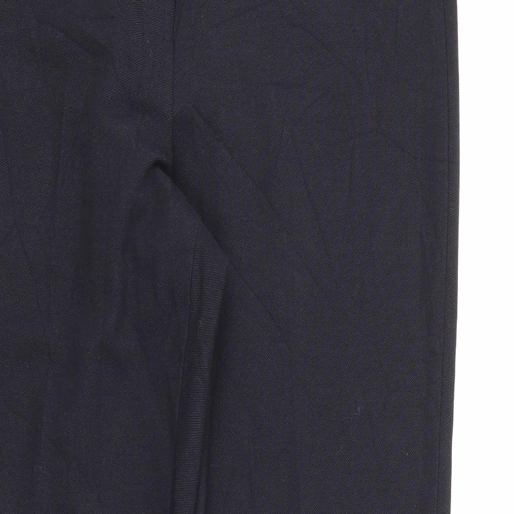 Womens UK Size 12 CC Regular Fit Carrot Blue Trousers