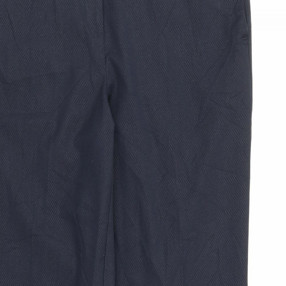 Womens UK Size 12 Marks and Spencer Regular Fit Carrot Blue Trousers
