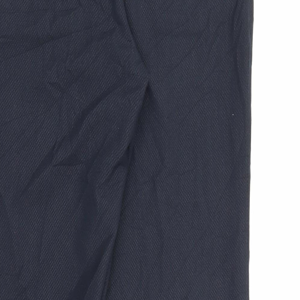 Womens UK Size 12 Marks and Spencer Regular Fit Carrot Blue Trousers