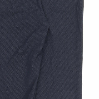 Womens UK Size 12 Marks and Spencer Regular Fit Carrot Blue Trousers