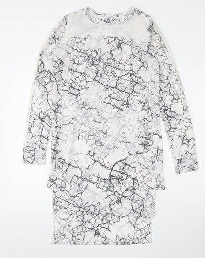 Womens UK Size 6 NEXT White Tunic Blouse