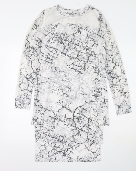 Womens UK Size 6 NEXT White Tunic Blouse